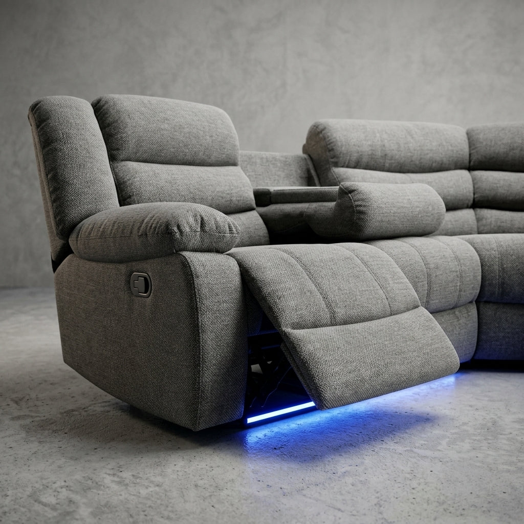 Sorrento Fabric Corner Electric Sofa